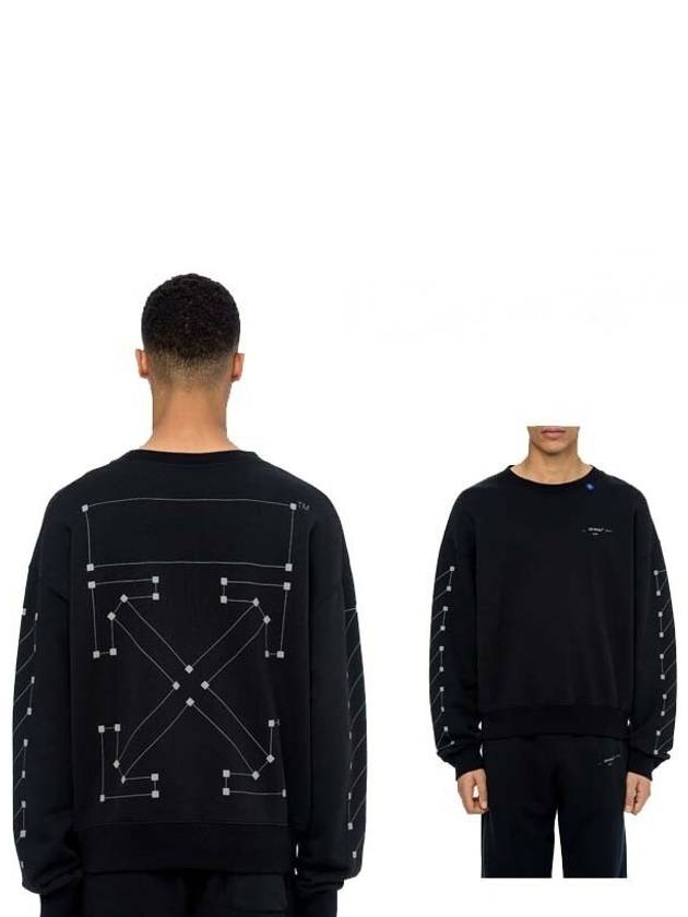 Backbone Arrow Sweatshirt Black M - OFF WHITE - BALAAN 7