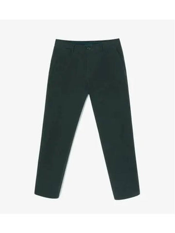 Men s white brushed fabric pants deep green - LACOSTE - BALAAN 1