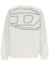 Men's Logo Embroidery Sweatshirt White - DIESEL - BALAAN 4