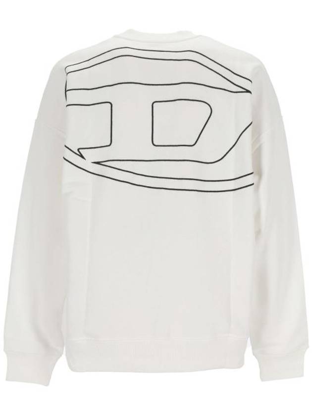 Men's Logo Embroidery Sweatshirt White - DIESEL - BALAAN 4