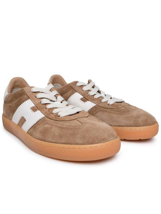 Cool Lace-Up Suede Low-Top Sneakers Cappuccino - HOGAN - BALAAN 3