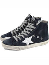 Leather Francy High Top Sneakers Night Blue - GOLDEN GOOSE - BALAAN 2