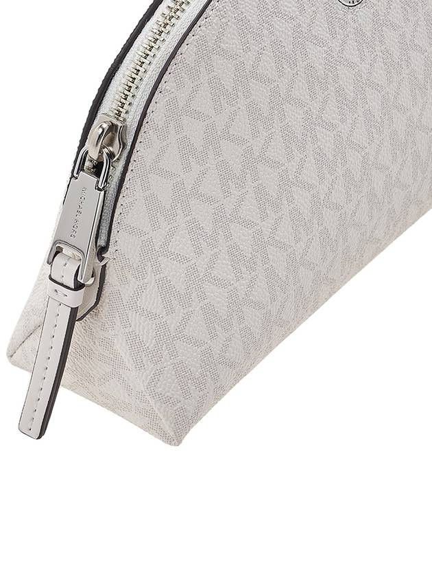 Heritage Large Logo Zip Pouch Bag White - MICHAEL KORS - BALAAN 9