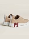 Bouncing Suede Low Top Sneakers Blanc Gomme - HERMES - BALAAN 5