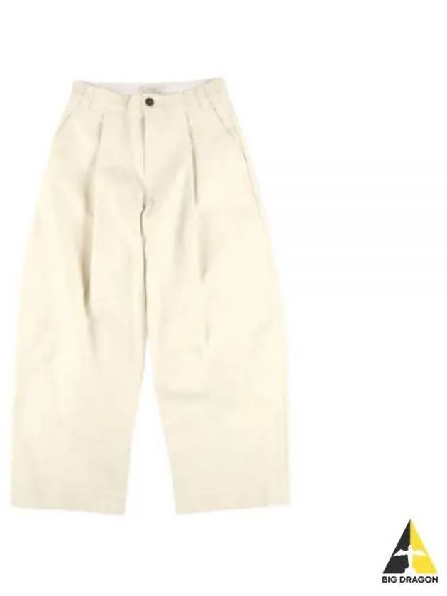 24 SORTE SNM PEACHED COTTON TWILL CREAM 351 Pants - STUDIO NICHOLSON - BALAAN 1