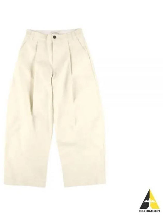 24 SORTE SNM PEACHED COTTON TWILL CREAM 351 Pants - STUDIO NICHOLSON - BALAAN 1