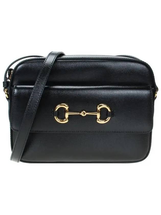 Horsebit 1955 Gold Plated Small Cross Bag Black - GUCCI - BALAAN.