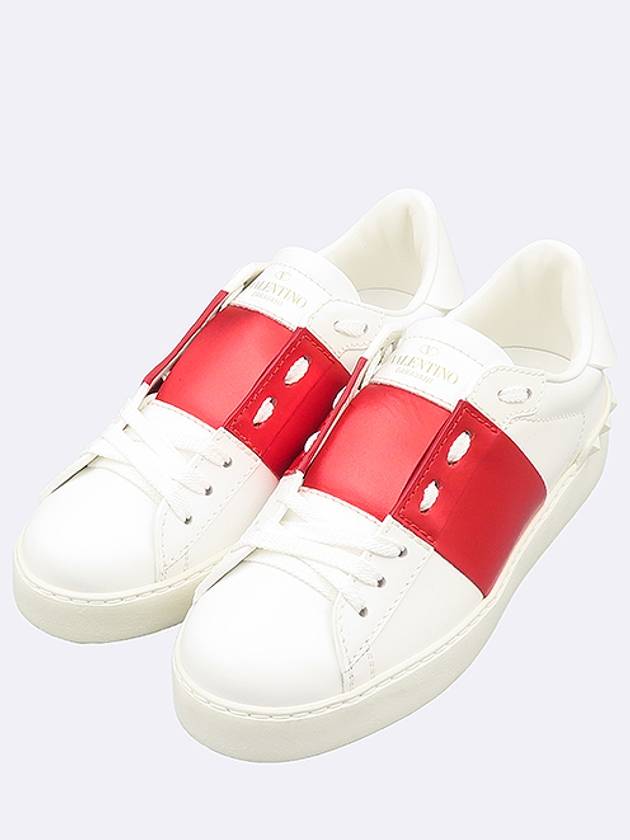 RW2S0781 White Red Color Leather Hidden Sneakers 35 - VALENTINO - BALAAN 5