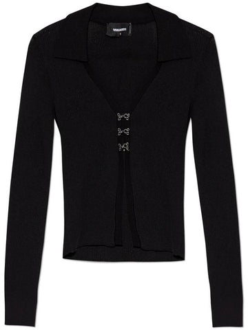 Dsquared2 Ribbed Cardigan, Women's, Black - DSQUARED2 - BALAAN 1