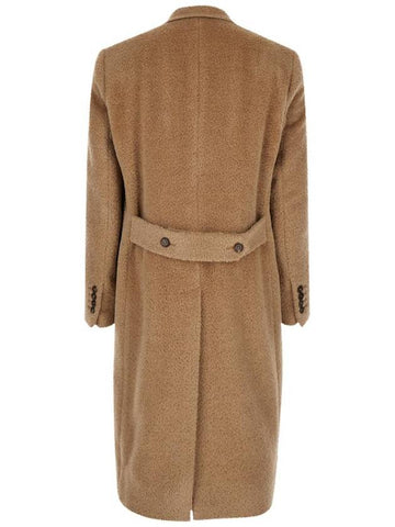 Beige Double-Breasted Coat With Peak Revers In Wool Blend Man - DOLCE&GABBANA - BALAAN 1