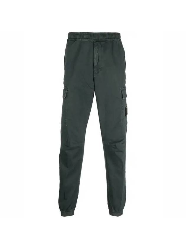 Waffen Patch Banding Cargo Straight Pants Green - STONE ISLAND - BALAAN.