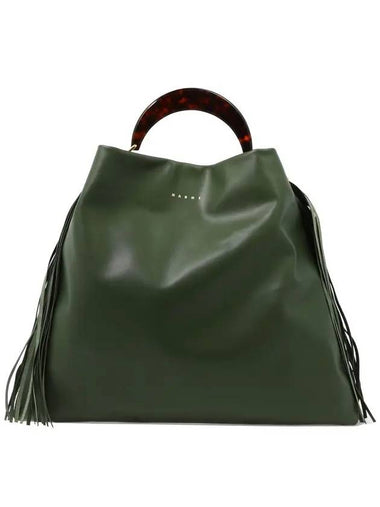 Fringe Medium Tote Bag Green - MARNI - BALAAN 1