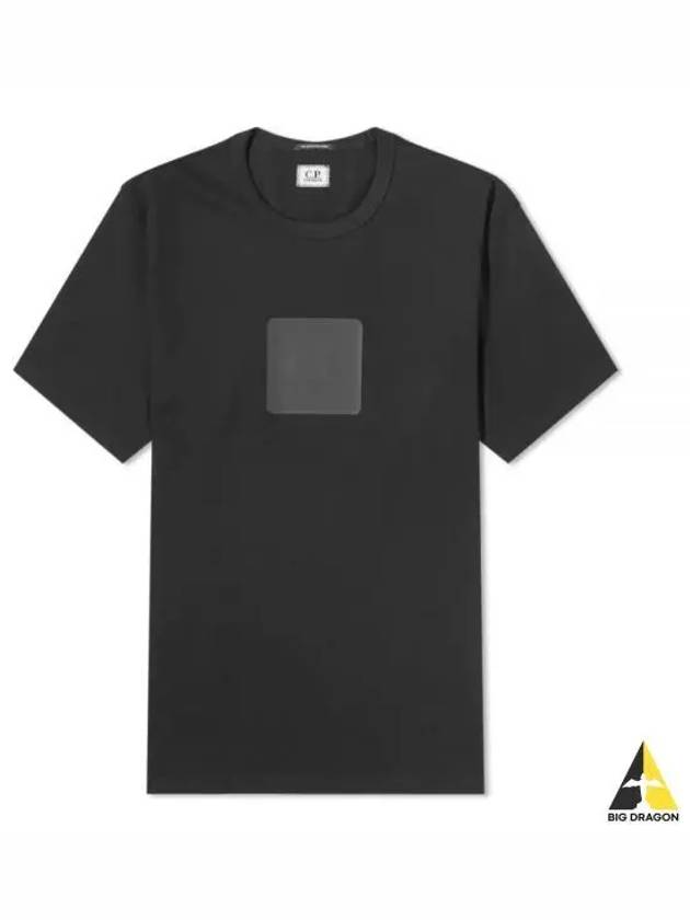 Mercerized Jersey Logo Badge Short Sleeve T-Shirt Black - CP COMPANY - BALAAN 2