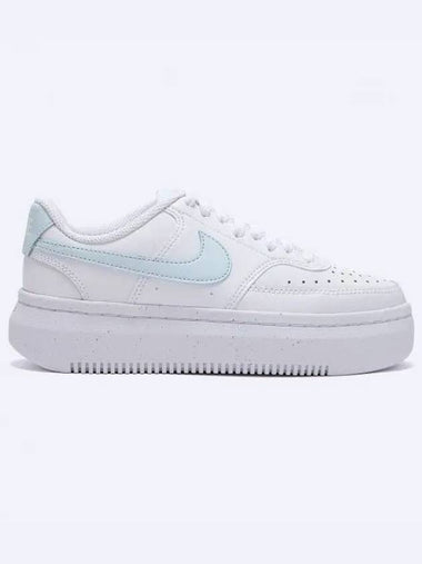 Court Vision Alta Leather Low Top Sneakers Blue White - NIKE - BALAAN 1