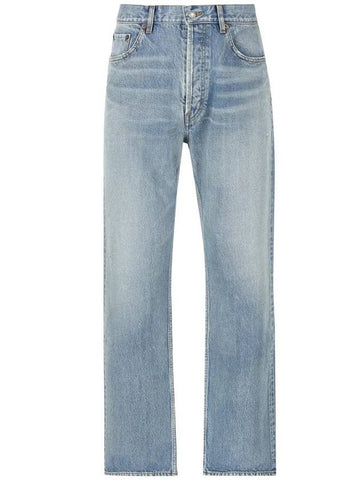 Loose Fit Mid Rise Jeans Blue - SAINT LAURENT - BALAAN 1