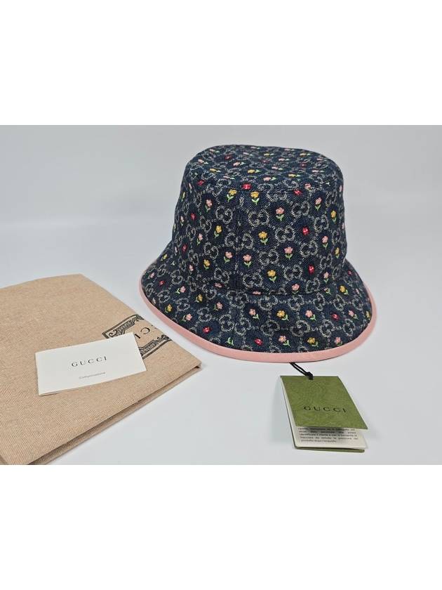 Floral Denim Bucket Hat M - GUCCI - BALAAN 1