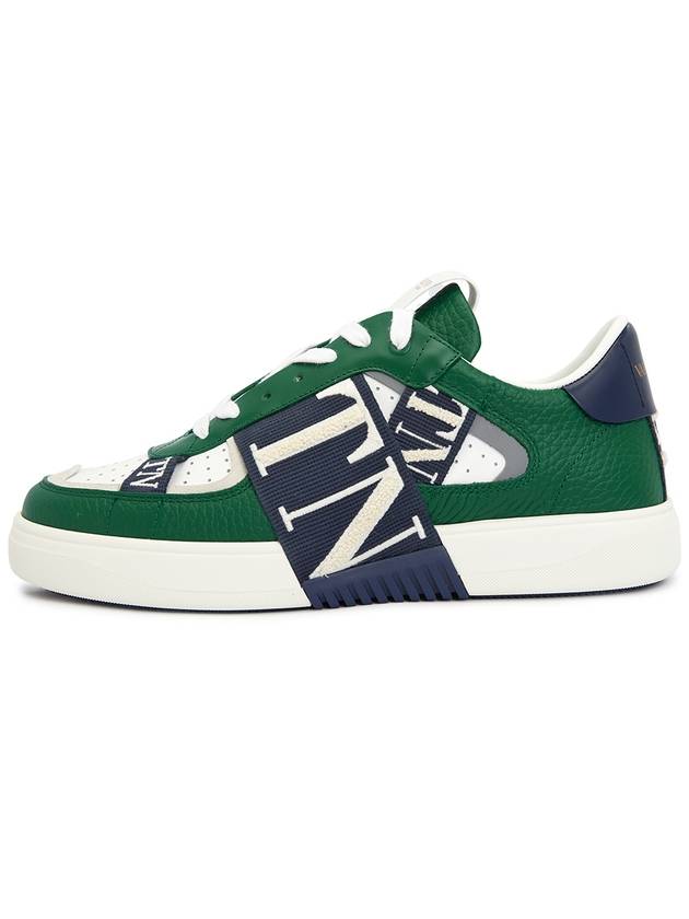 Men's VLTN Logo Low Top Sneakers Green - VALENTINO - BALAAN 5