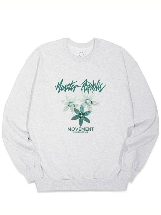 Sweet Flower Evergreen Sweatshirt Melange Gray - MONSTER REPUBLIC - BALAAN 1
