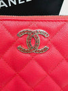 Mini Cosmetic Zipper Pouch Pouch Bag Dahong Caviar AP3833 - CHANEL - BALAAN 3