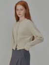 Sequential delivery on September 27th Round neck wool crop knit cardigan Cream - OPENING SUNSHINE - BALAAN 3