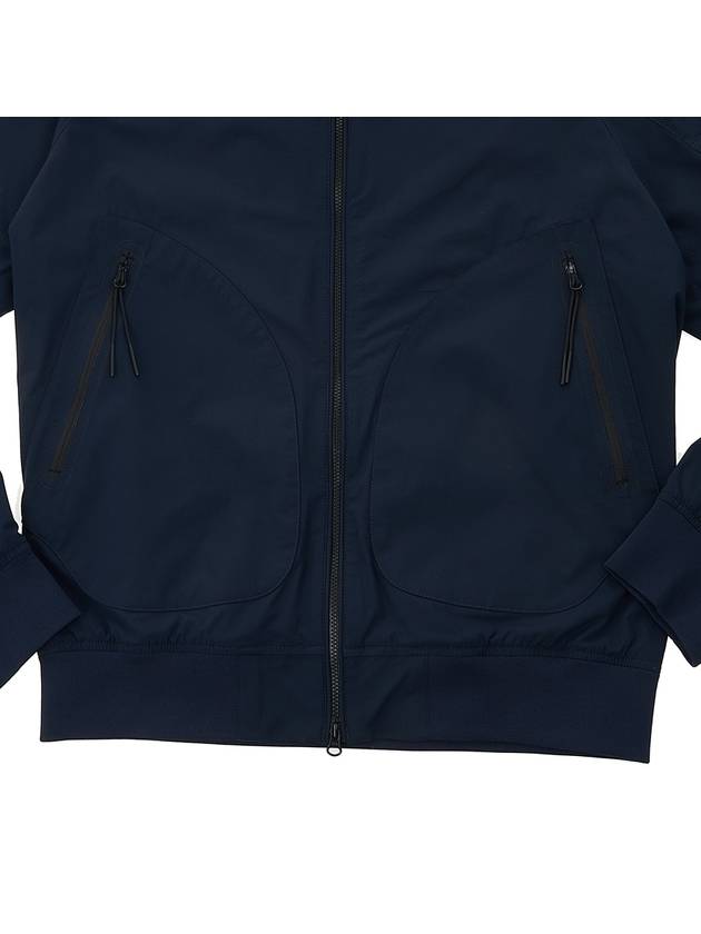 Logo Patch Hooded Sports Jacket Navy - CP COMPANY - BALAAN 8