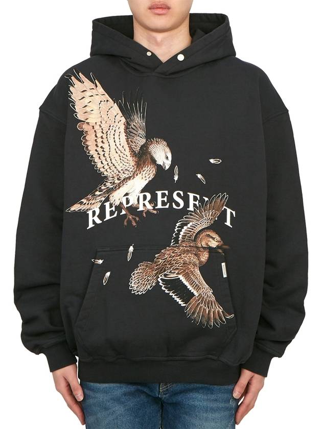 Birds Of Prey Hoodie Off Black - REPRESENT - BALAAN 2