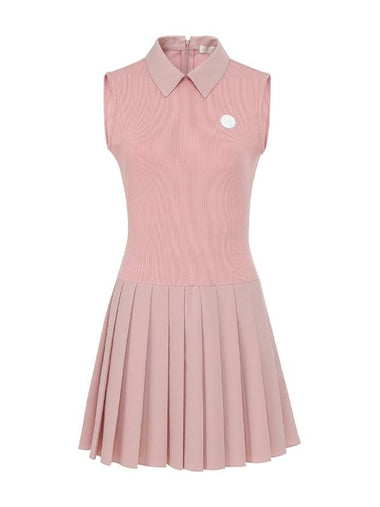 Sleeveless collar dress pink - LIKEWIZE - BALAAN 1