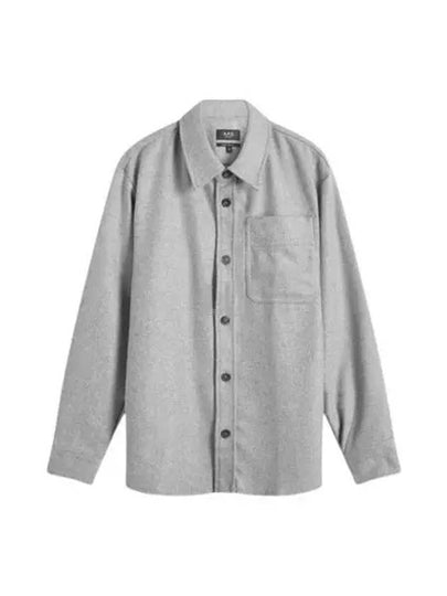 Basile Wool Long Sleeve Overshirt Grey - A.P.C. - BALAAN 2