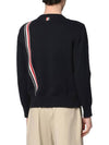 RWB Striped Intarsia Cotton Knit Top Navy - THOM BROWNE - BALAAN 7