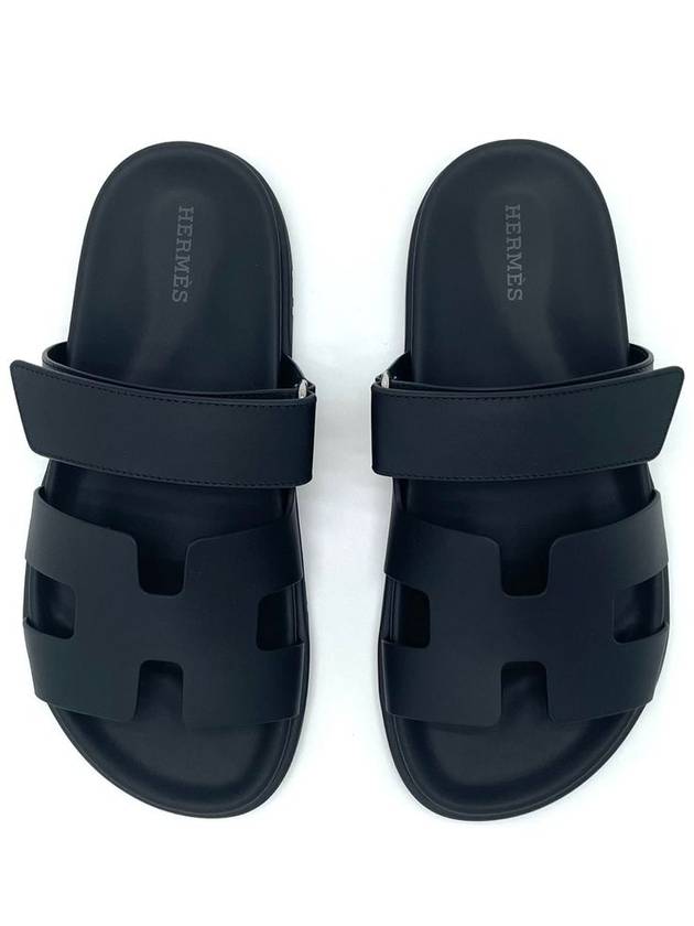 Chypre Calfskin Sandals Black - HERMES - BALAAN 4