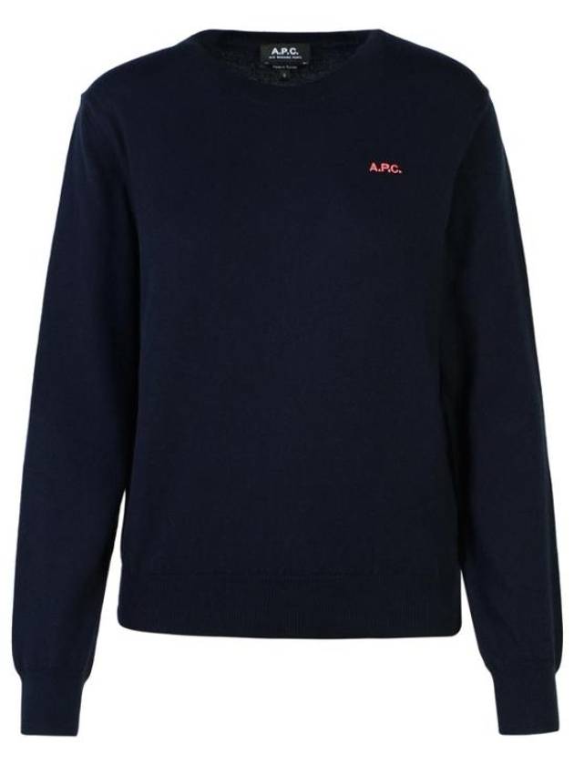 Victoria Embroidery Logo Sweatshirt Navy - A.P.C. - BALAAN 2