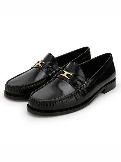 Luco Triomphe Polished Bull Loafers Black - CELINE - BALAAN 2