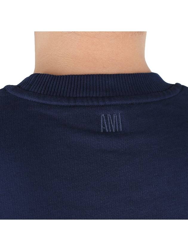 Small Heart Logo Sweatshirt Navy - AMI - BALAAN 9