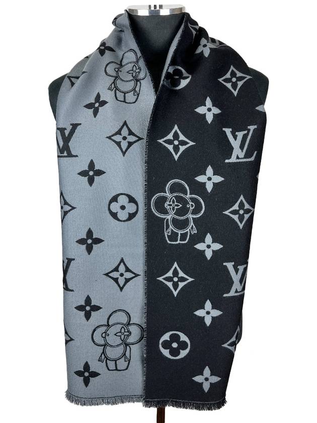 Essential Monogram Wool Scarf Black - LOUIS VUITTON - BALAAN 8