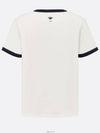 Dioliviera Cotton Short Sleeve T-Shirt Navy Ecru - DIOR - BALAAN 3