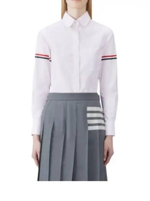 Women's Armband University Striped Oxford Shirt Light Pink - THOM BROWNE - BALAAN 2