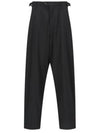 Waist Buckle Strap Straight Pants Black - BALENCIAGA - BALAAN 2