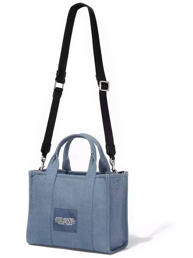 Logo Small Canvas Tote Bag Blue Shadow - MARC JACOBS - BALAAN 26