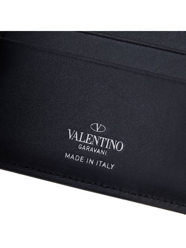 VLTN Logo Leather Wallet Black - VALENTINO - BALAAN 9