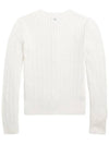 Kids Women s Flower Embroidery Cardigan White 901280 002 - POLO RALPH LAUREN - BALAAN 3