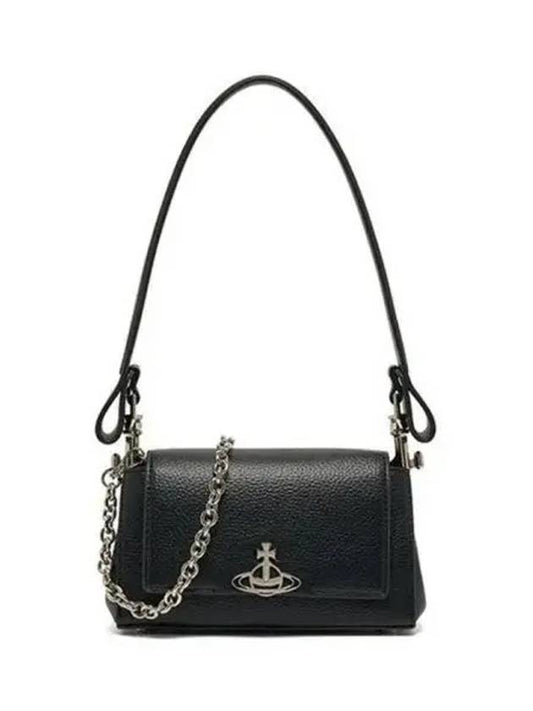 ORB Logo Shoulder Bag Black - VIVIENNE WESTWOOD - BALAAN 2