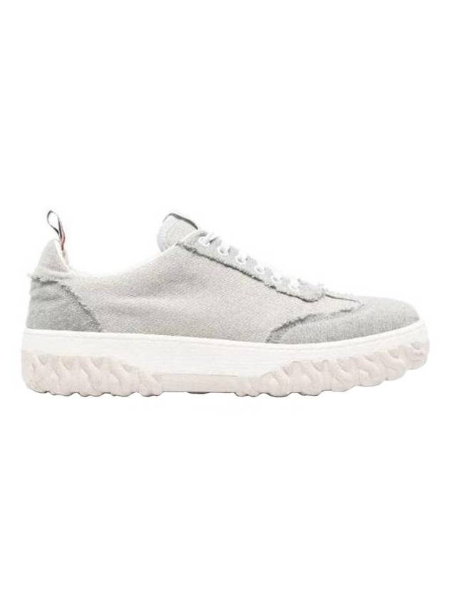 Cable Knit Low Top Sneakers Grey - THOM BROWNE - BALAAN 1