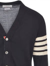 Men's Sustainable Classic Diagonal Wool Cardigan Navy - THOM BROWNE - BALAAN 3