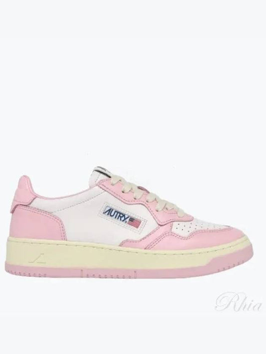 Men's Medalist Low Leather Sneakers Pink - AUTRY - BALAAN 2