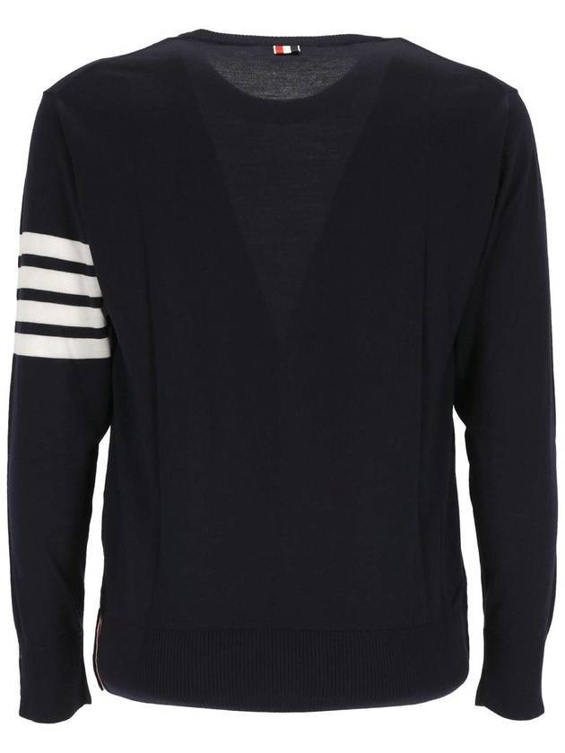 4 Bar Stripe Classic Wool Knit Top Navy - THOM BROWNE - BALAAN 4