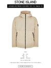 Men's Wappen Patch Nylon Hooded Jacket Beige - STONE ISLAND - BALAAN 3