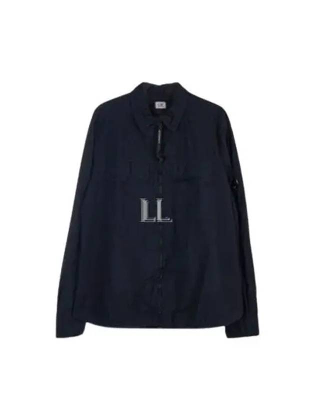 Chrome R Lens Wappen Overshirt Zip-Up Jacket Navy - CP COMPANY - BALAAN 2