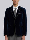 Men's Cotton Velvet Tip Classic Jacket Navy - THOM BROWNE - BALAAN 2