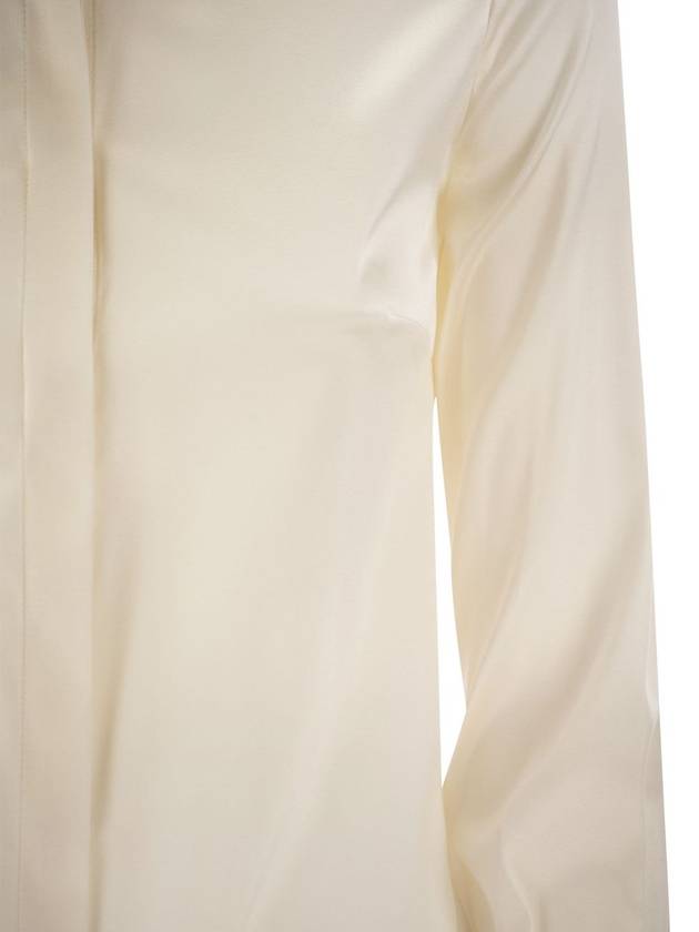 Straight silk satin shirt - ELISABETTA FRANCHI - BALAAN 4