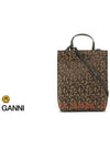 Logo Banner Jacquard Medium Tote Bag Cross Bag A4338 840 - GANNI - BALAAN 2